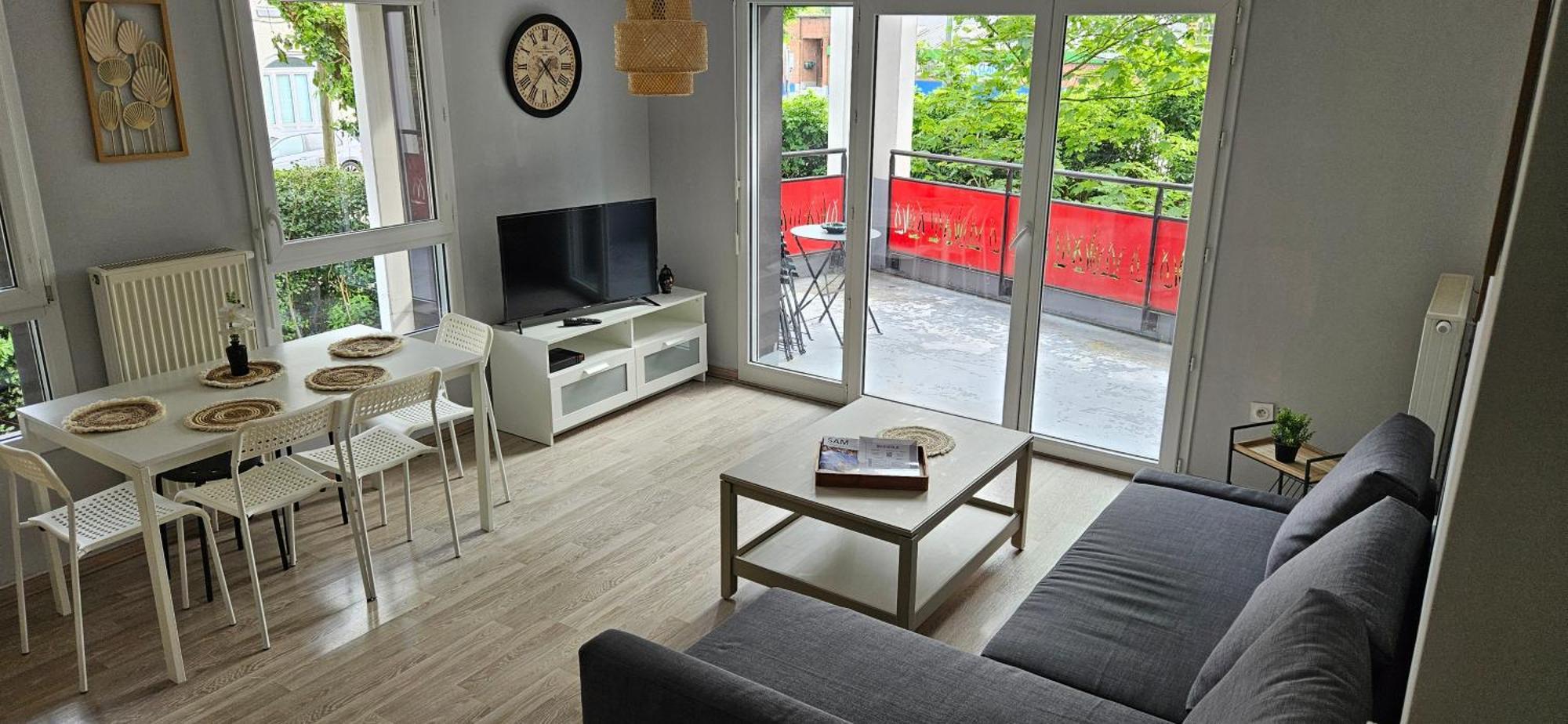 Appartement 2 Chambres Avec Terrasse Et Garage Saint-Andre-lez-Lille Kültér fotó